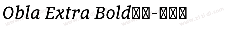 Obla Extra Bold字体字体转换
